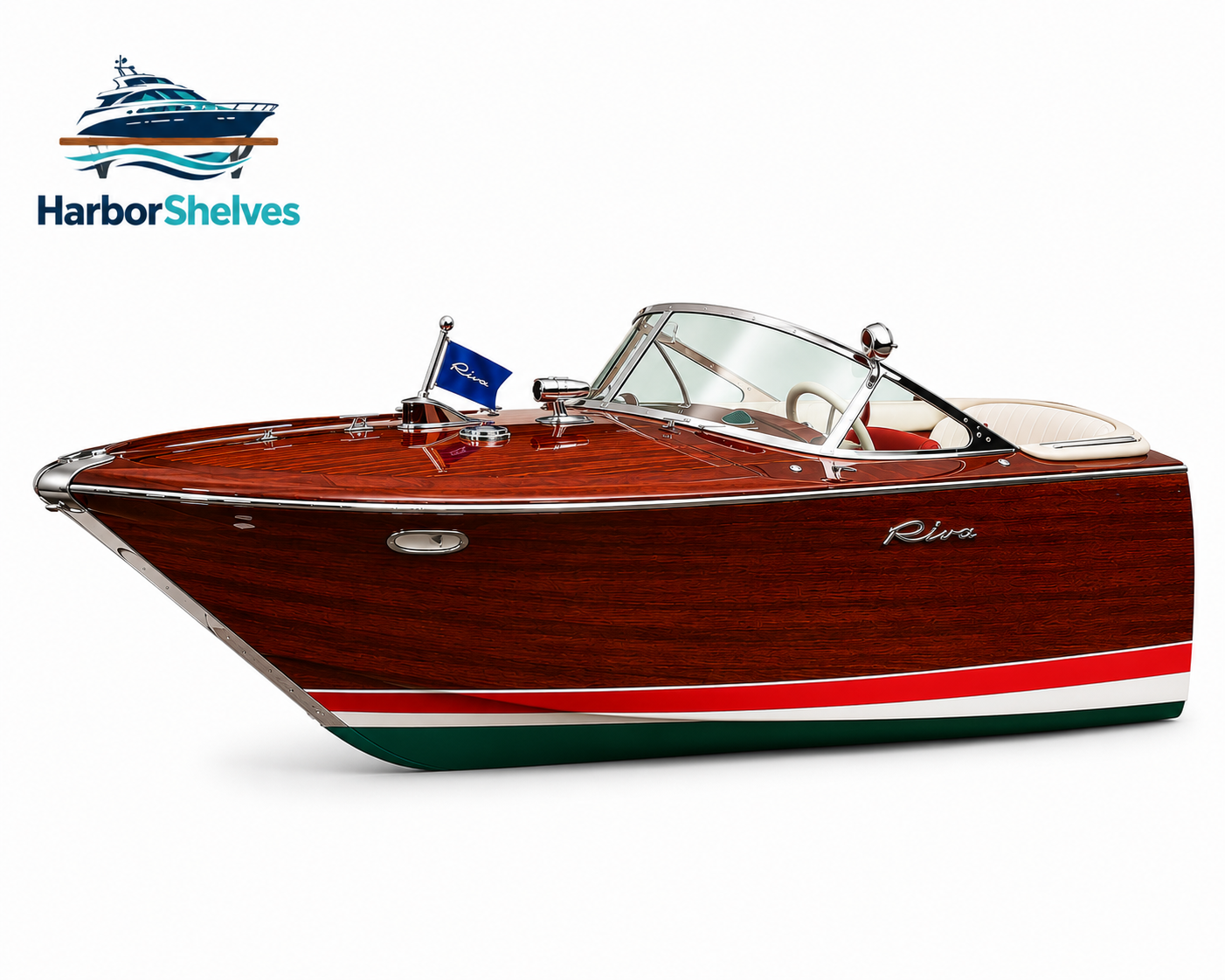 CoastalVessel™ - Mounted Boat Display Shelf